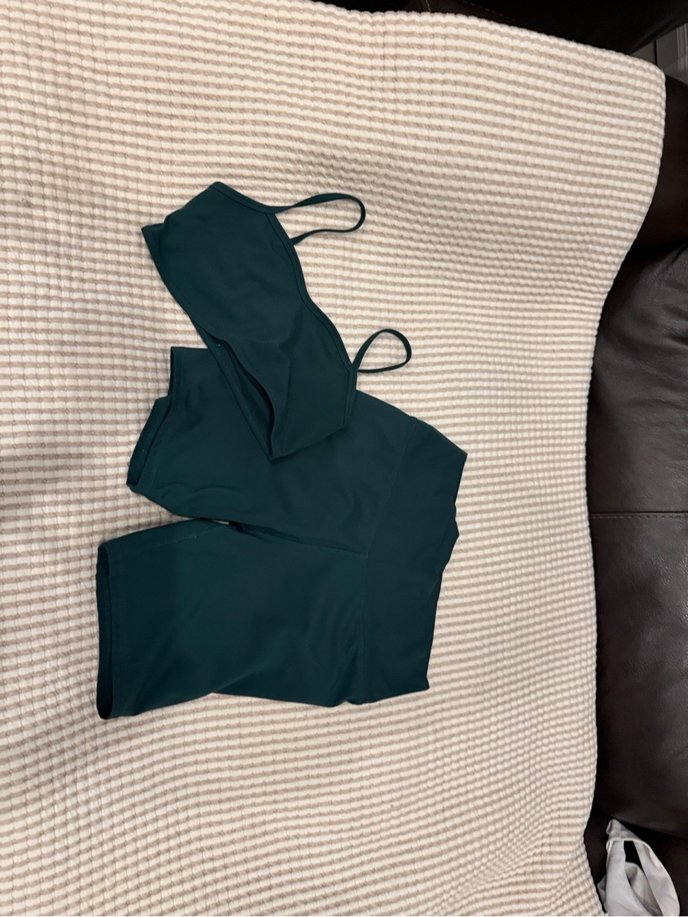 wild fable dark green cropped tank and shorts set